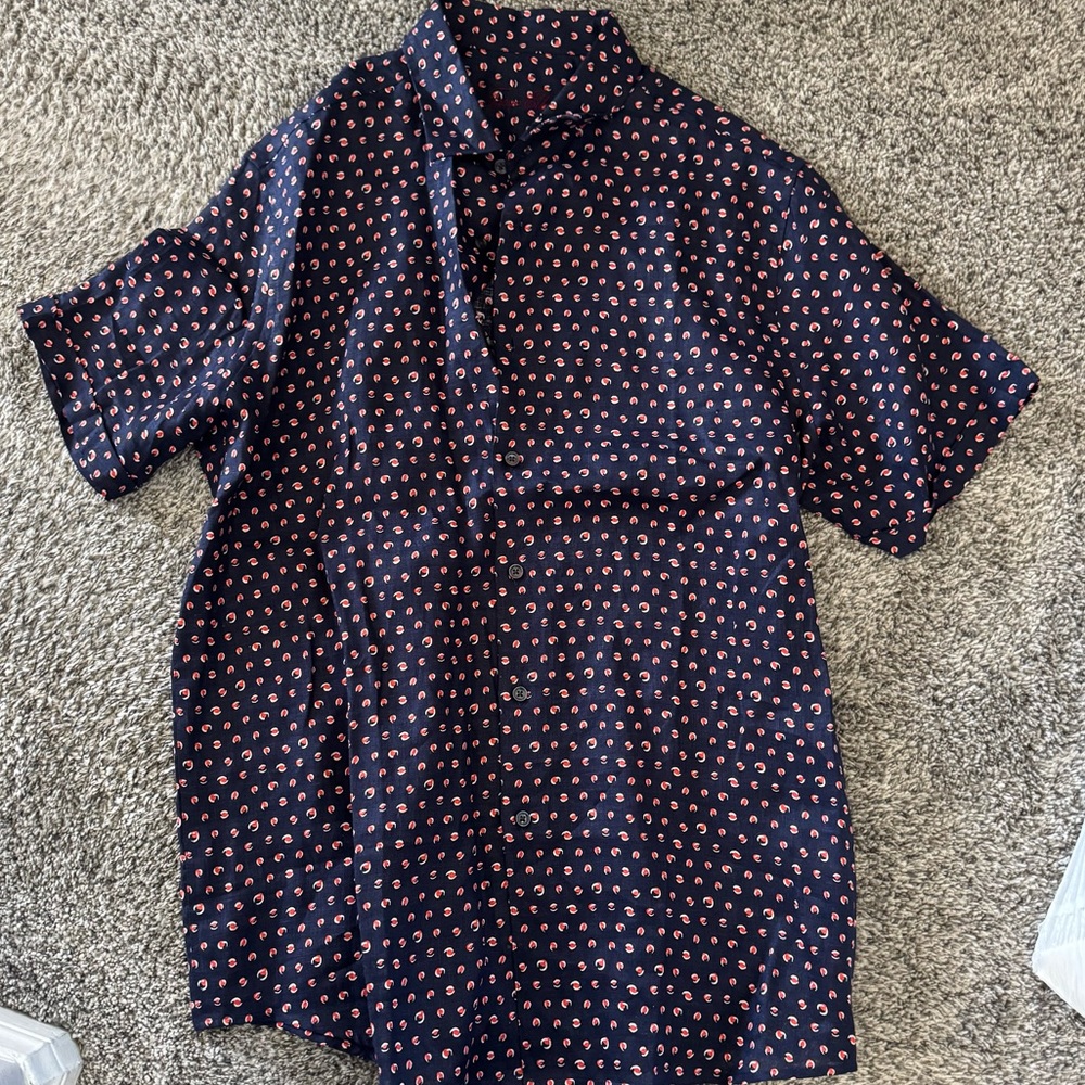 Tasso Elba Dress Shirt - short sleeve, linen